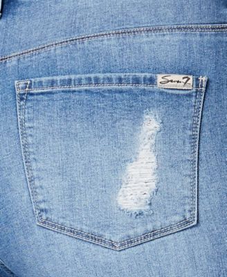 Seven7 Trendy Plus Size Ripped Jeans