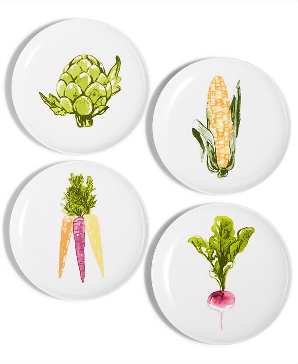 Martha Stewart Collection CLOSEOUT! Farmhouse Veggie Appetizer Plates ...