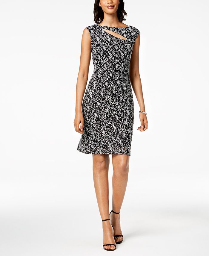 Connected Petite Embellished Lace Sheath Dress & Reviews - Dresses ...