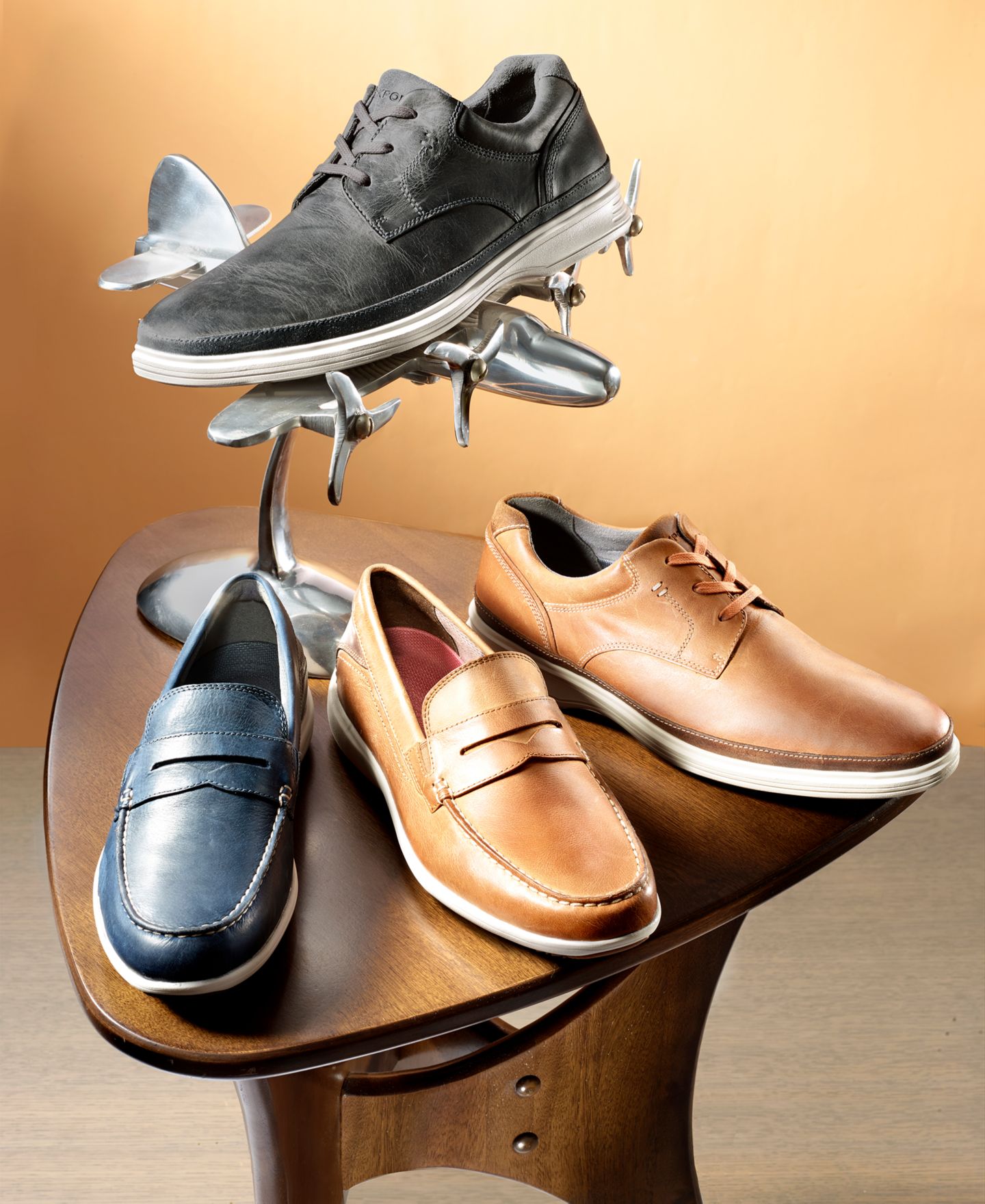 Мужские туфли Rockport Dressports 2 Go Pt Oxford, цвет: Карамельный — фото 11