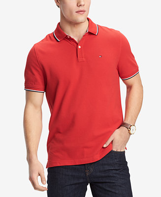 Tommy Hilfiger Men's Burns Custom Fit Polo, Created for Macy's ...