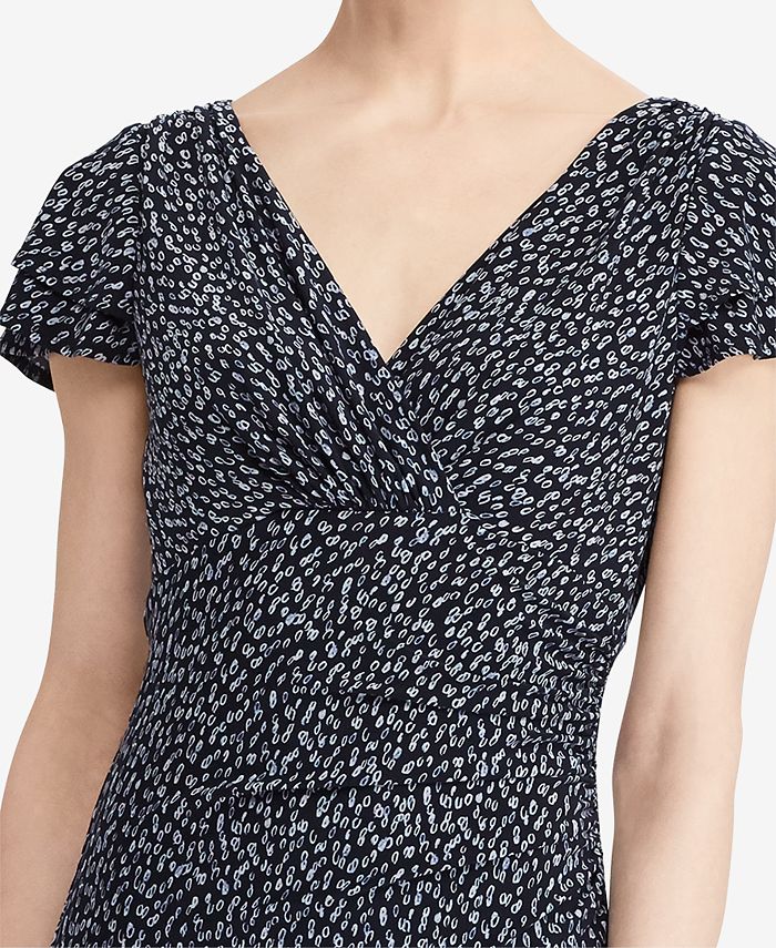 Lauren Ralph Lauren FlutterSleeve Jersey Dress Macy's