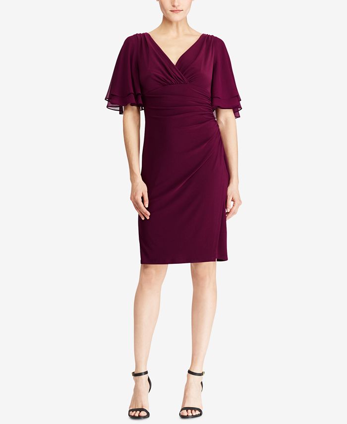 Lauren Ralph Lauren Flutter Sleeve Dress Macys