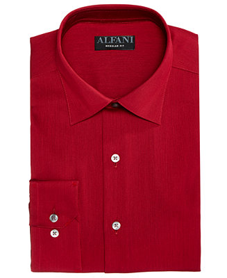 Alfani Men's Slim Fit Bedford Cord Dress Shirt, Created for Macy's - Macy's