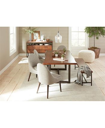 Homefare Everly Dining Furniture 3 Pc. Set Table 2 Benches