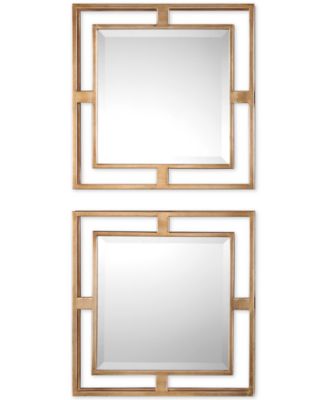 Uttermost - Allick Gold Square Mirrors, Set of 2