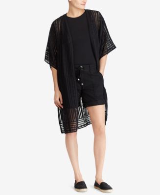 Lauren Ralph Lauren Lace Open-Front Cardigan - Macy's