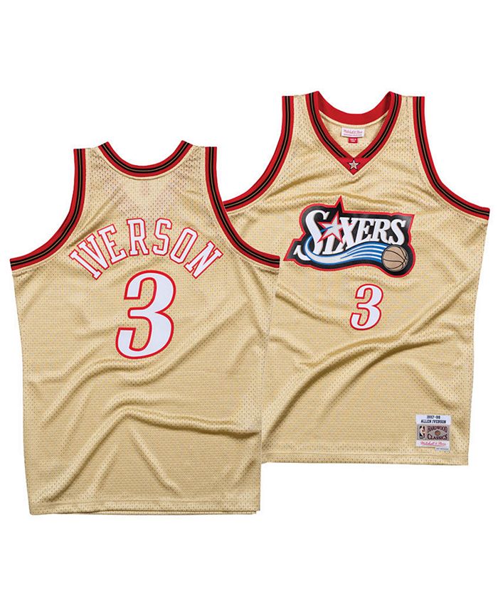 Mitchell & Ness Allen Iverson Philadelphia 76ers Gold Collection