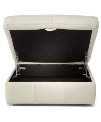 CLOSEOUT! Julius II Leather Storage Ottoman