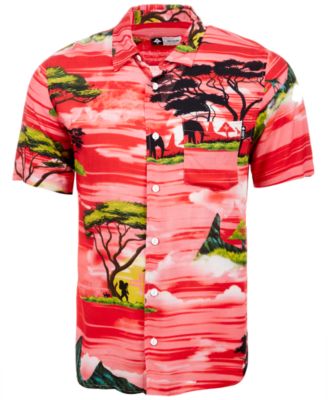 LRG - Men's Sunsetter Graphic-Print Pocket Shirt