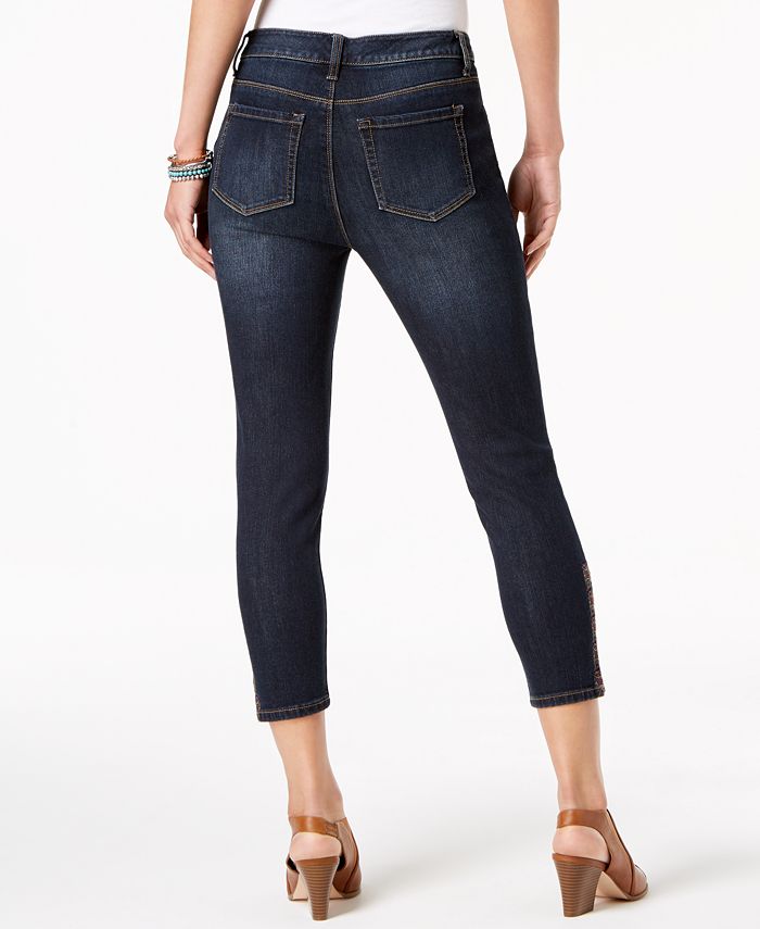 Style & Co Petite Laced-Hem Capri Jeans, Created for Macy's & Reviews ...