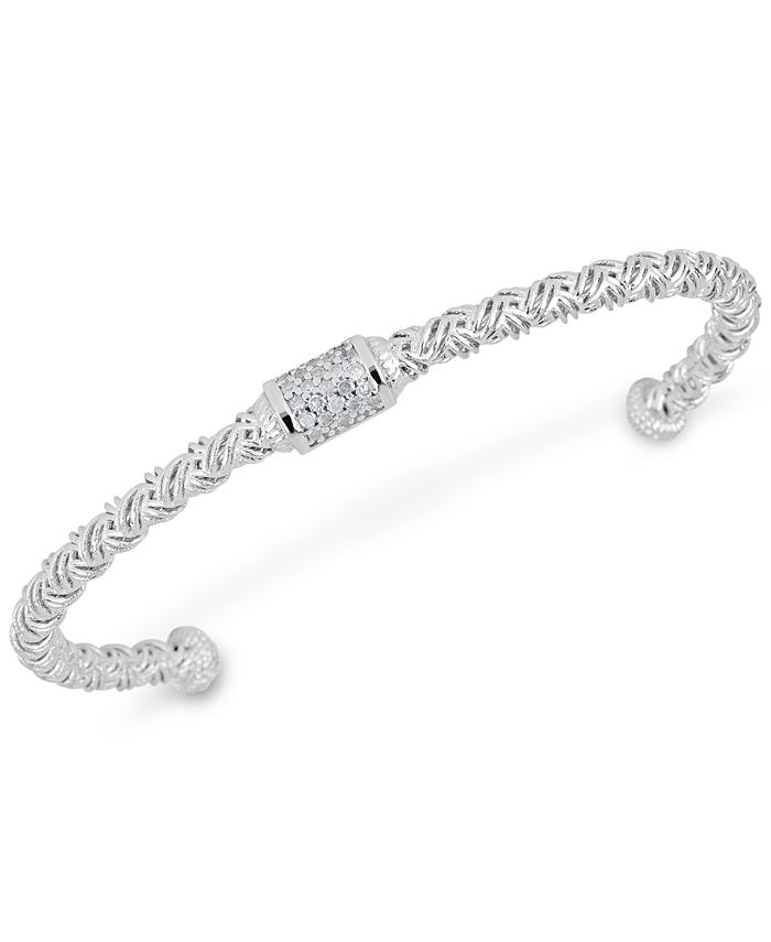 Macy's - Diamond Cluster Woven Bangle Bracelet (1/5 ct. t.w.)