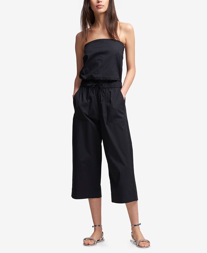 DKNY Strapless Elastic-Waist Jumpsuit, Created for Macy's - Macy's