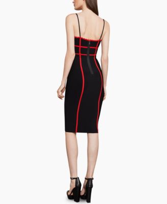 Robe Mini BCBGMaxazria Sans Manches - Col Asymétrique, Violet, Taille XXS, Rayonne