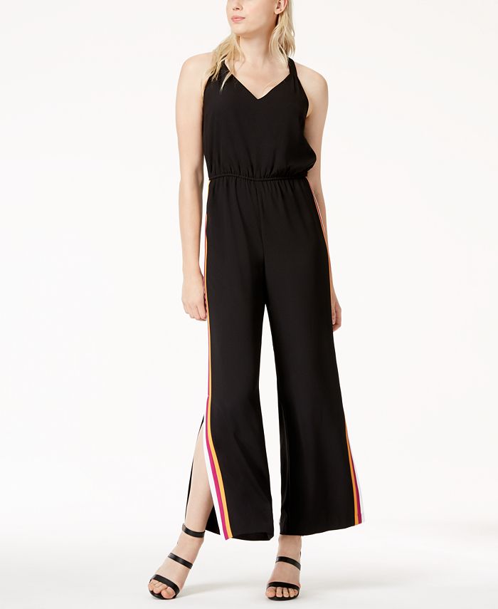 Bar III Varsity-Stripe Jumpsuit, Created for Macy's & Reviews - Pants ...