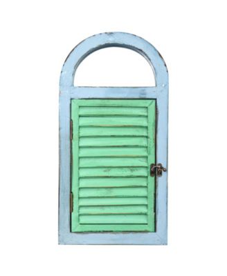 Vintage-Style Window Shutter & Mirror Wall Decor