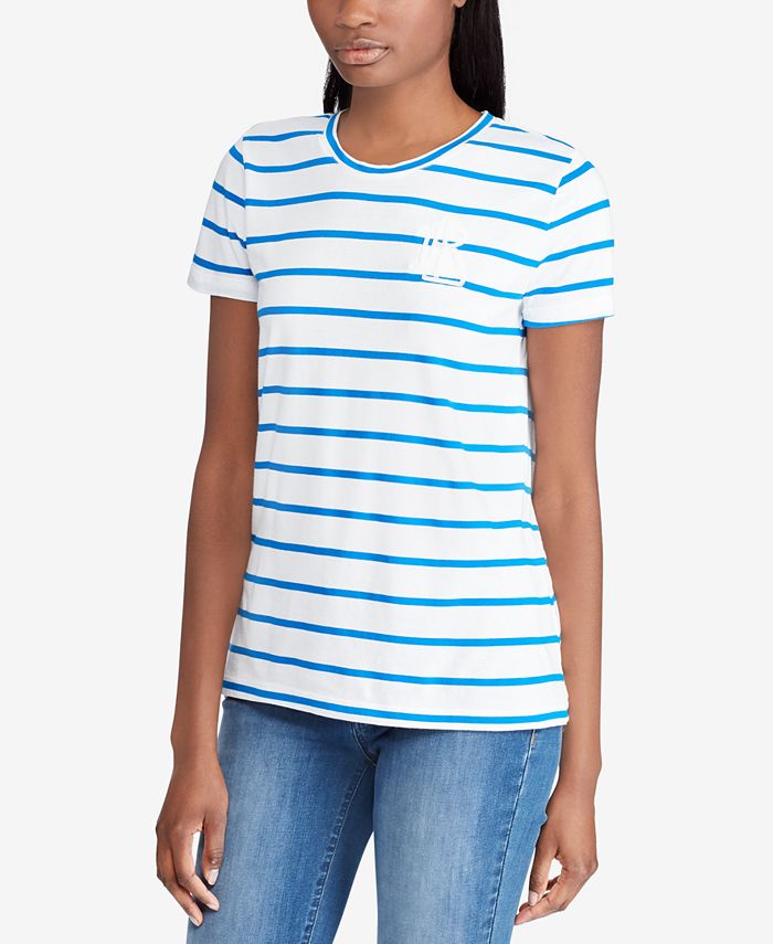 Lauren Ralph Lauren Beaded Logo T-Shirt, Created for Macy's - Macy's