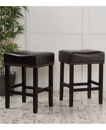 Noble House - Fardell Backless Counter Stool Set Of 2, Quick Ship