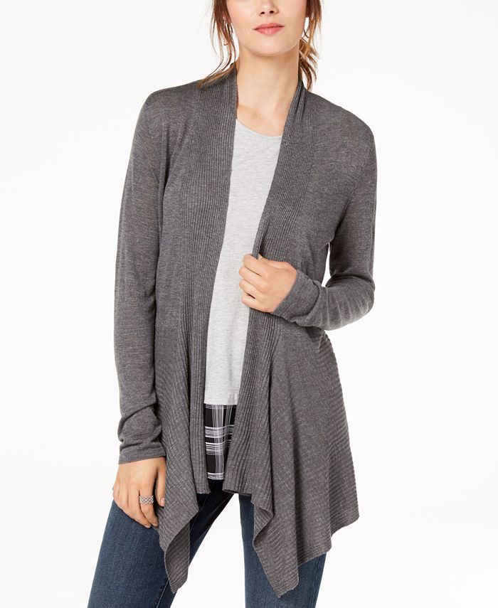 INC International Concepts I.N.C. Ribbed Open-Front Cardigan, Created ...