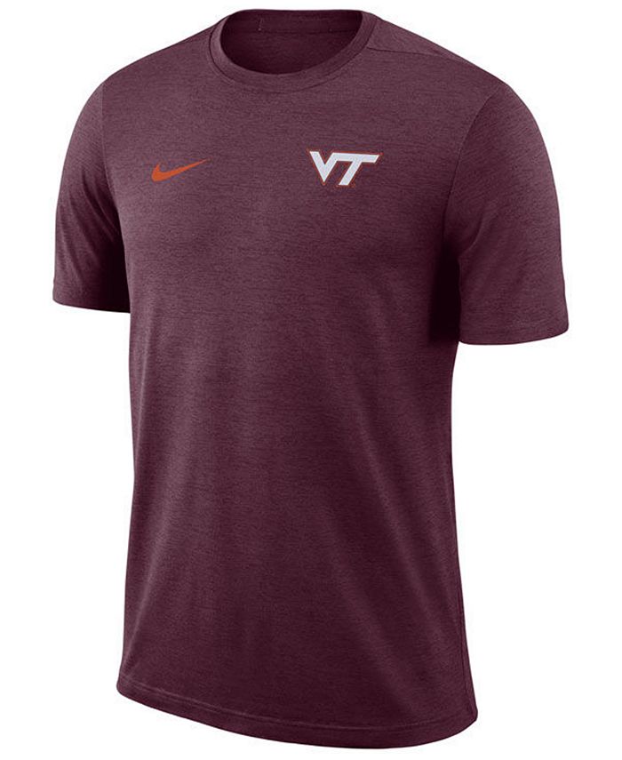Nike Men's Virginia Tech Hokies Dri-Fit Coaches T-Shirt - Macy's