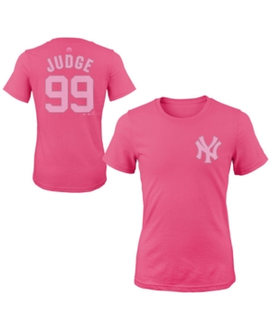 Majestic Kids' Aaron Judge New York Yankees Player T-shirt, Girls (4-16) In  Deeppink