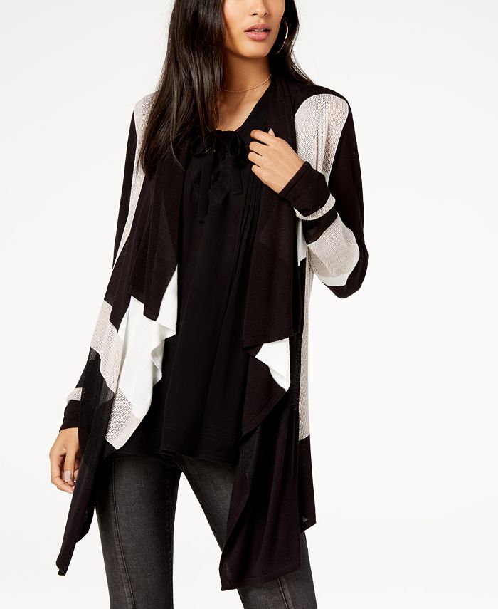 INC International Concepts INC Petite Draped Colorblocked Cardigan