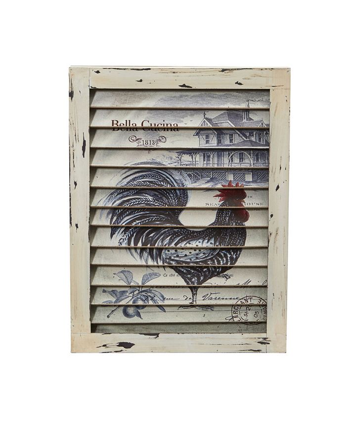 Nearly Natural - Rooster Window Shutter Wall Decor