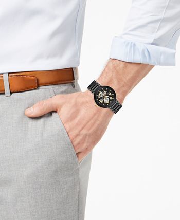 Bulova - Men's FuturoBlack Stainless Steel Bracelet Watch 42mm