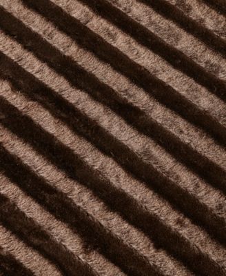 Duke Ribbed Faux-Fur Throw, 50" x 60"