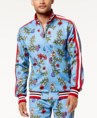 mens floral track jacket