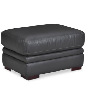 Furniture - Avenell Leather Ottoman
