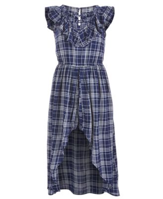 Epic Threads - Big Girls Plaid Maxi-Overlay Romper