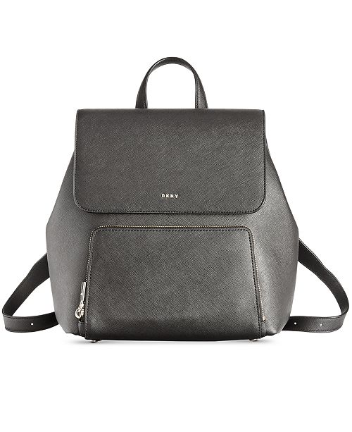 DKNY Bryant Saffiano Leather Flap Backpack, Created for Macy's & Reviews Handbags