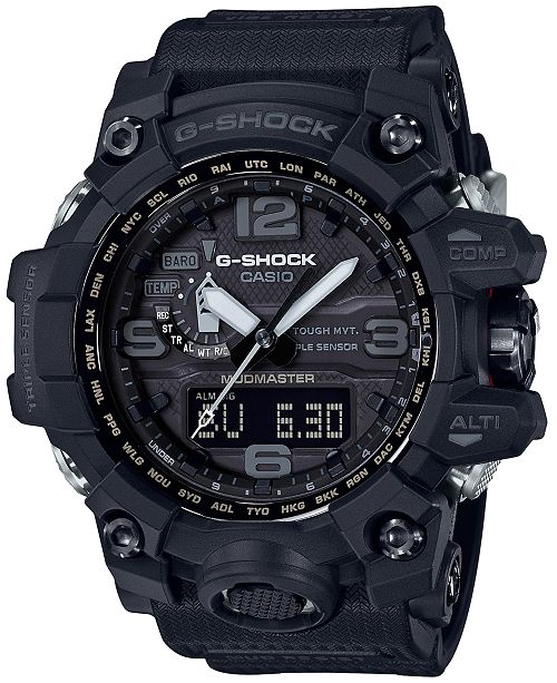 G Shock Men S Solar Analog Digital Master Of G Black Resin Strap Watch 56mm Reviews Watches Jewelry Watches Macy S