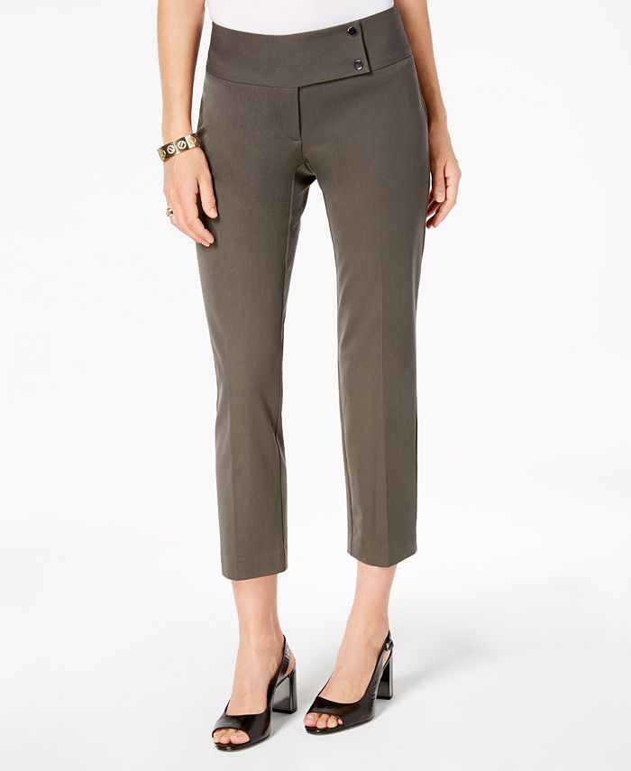 Alfani Cropped Slim-Leg Pants, Created for Macy's & Reviews - Pants ...