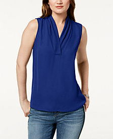 INC Sleeveless Draped Top Created For Macys Quickview 4 Colors