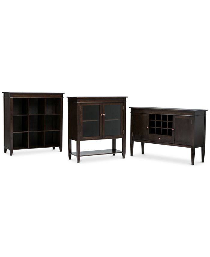 Simpli Home Thompson Sideboard Buffet & Wine Rack Macy's