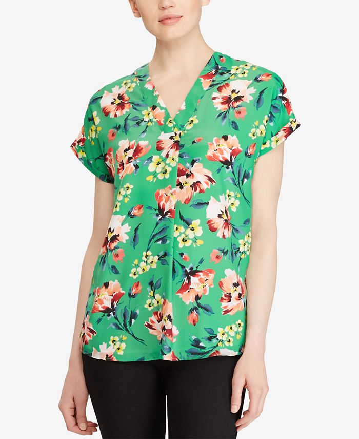 Lauren Mock Neck Floral Top