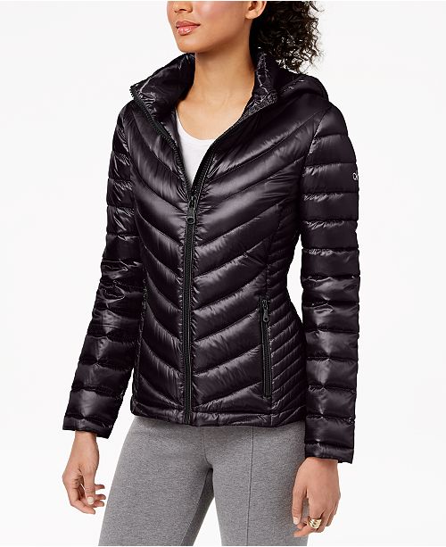 Calvin Klein Petite Hooded Packable Puffer Coat & Reviews - Coats ...
