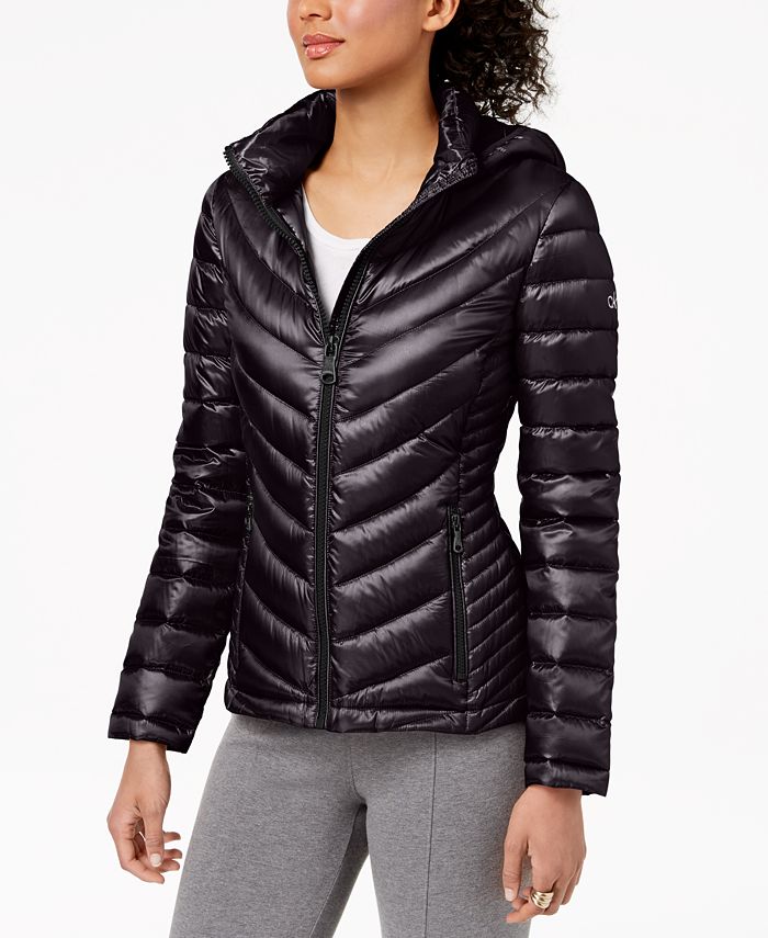 Calvin Klein Hooded Packable Puffer Coat & Reviews Coats & Jackets - Petites