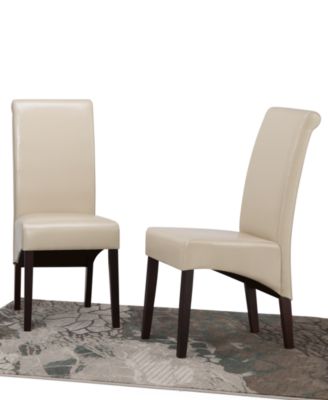 Easton Set of 2 Faux Leather Deluxe Parson Chairs
