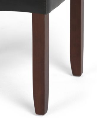 Verona Faux Leather Set of 2 Tufted Parson Chairs,