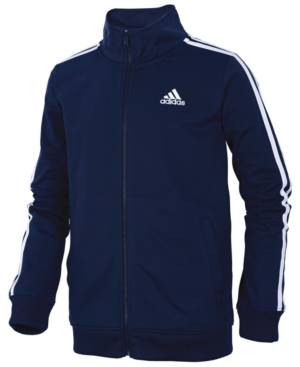 adidas Little Boys Zip Front Iconic Tricot Jacket