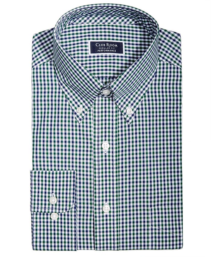 Club Room Men's Slim-Fit Stretch Gingham Check Dress Shirt, Created for ...