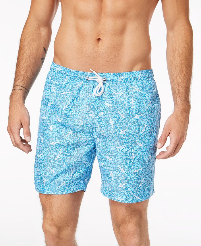 Club Room Men's Quick-dry Performance Solid 5 Swim Trunks, Created For  Macy's In Surf Blue