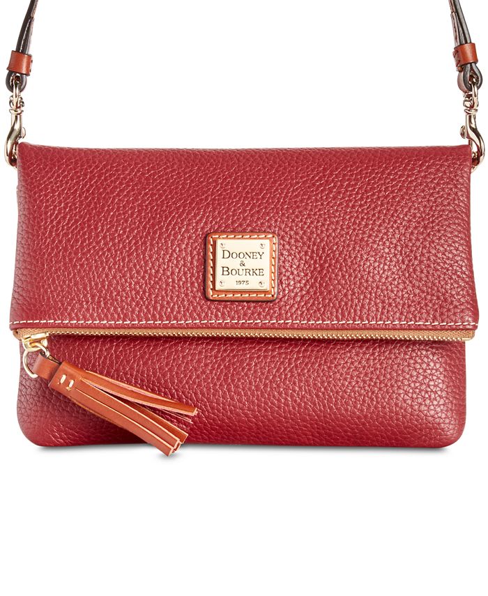 Dooney & Bourke Foldover Zip Small Pebble Leather Crossbody Macy's