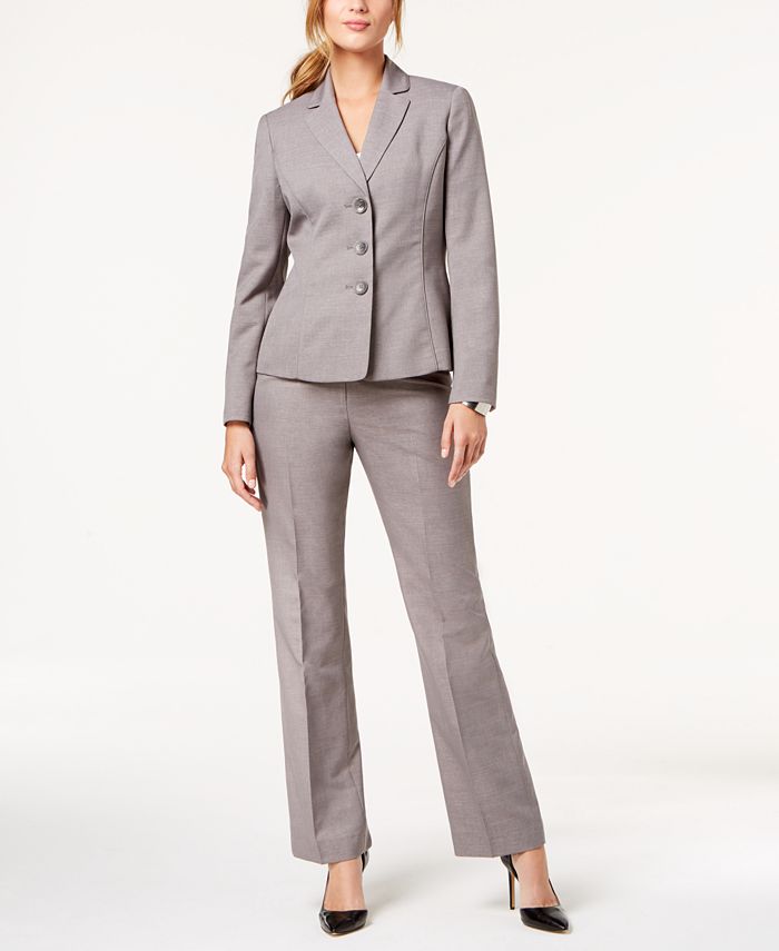 Le Suit Melange Three-Button Pantsuit & Reviews - Wear to Work - Women ...