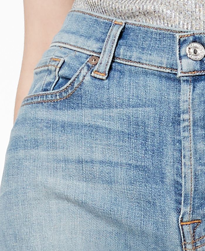 7 For All Mankind Edie Asymmetrical Straight-Leg Jeans - Macy's