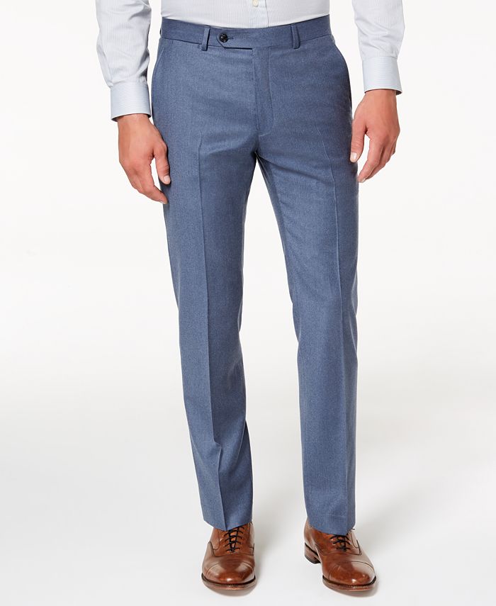 Tommy Hilfiger Men's Modern-Fit TH Flex Stretch Blue/Gray Twill Suit ...