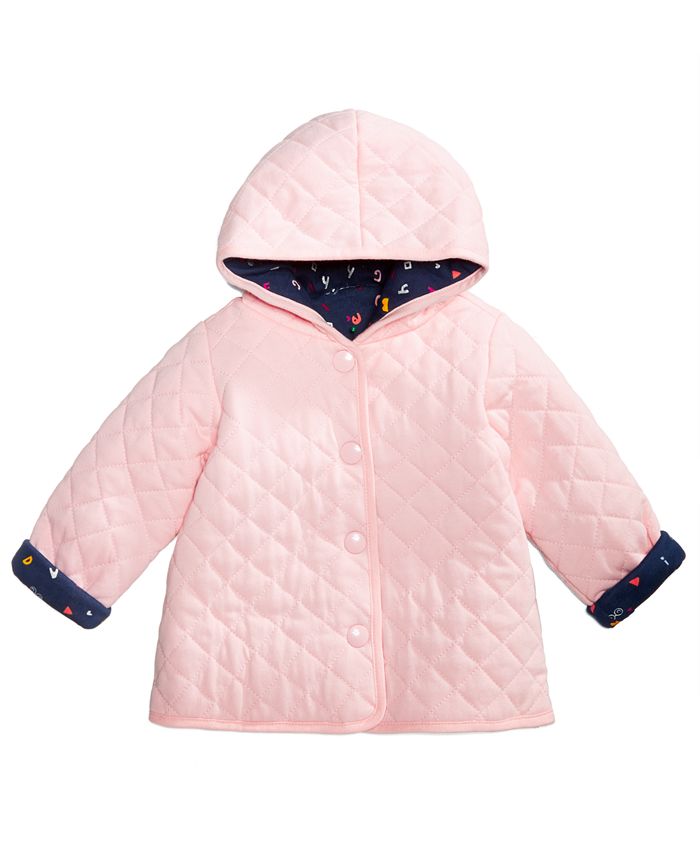 First Impressions Baby Girls ABC Quilted Reversible Cotton Jacket ...